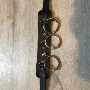 Black, faux leather one size fits all choker